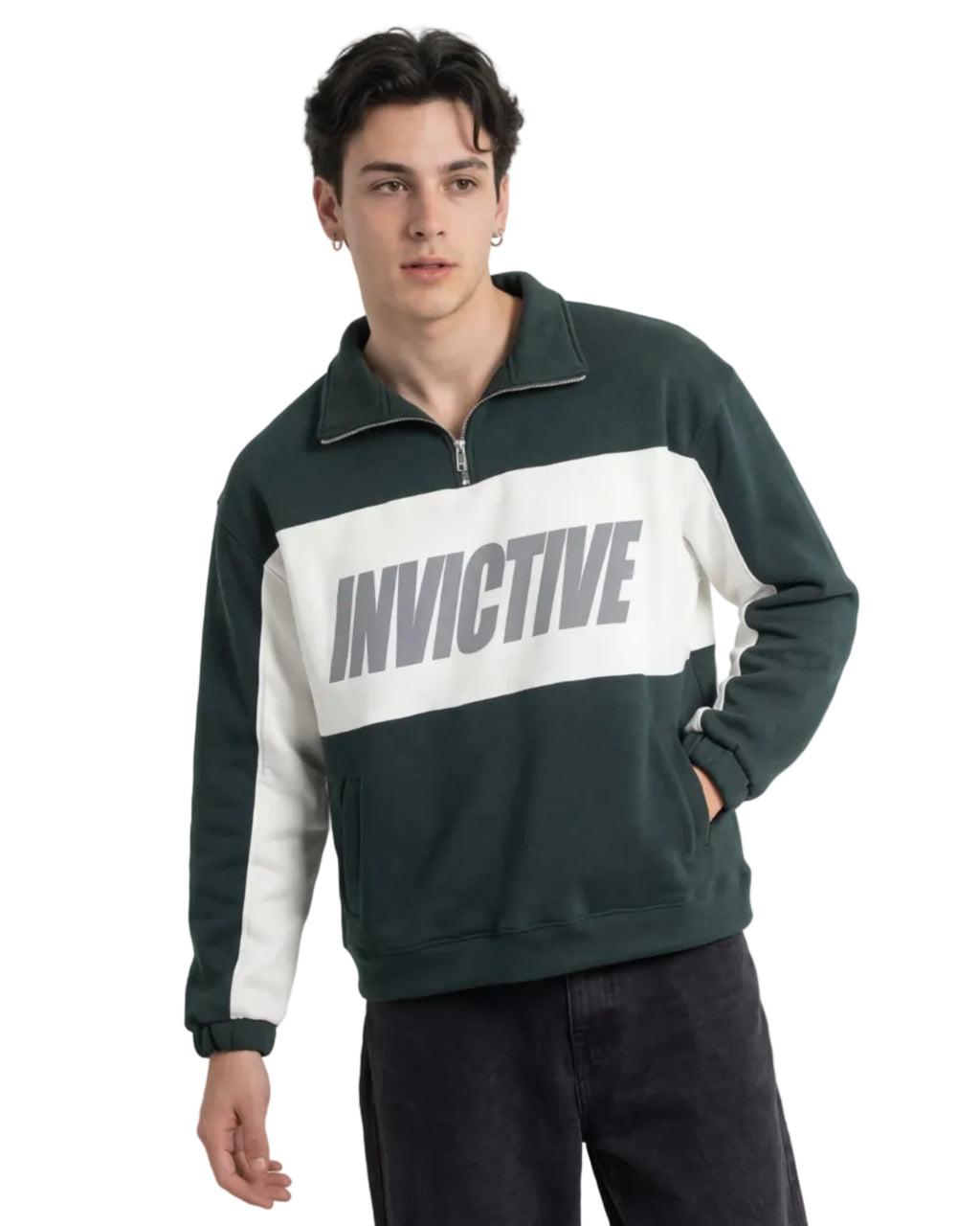 Premium Green Quarter Zipper